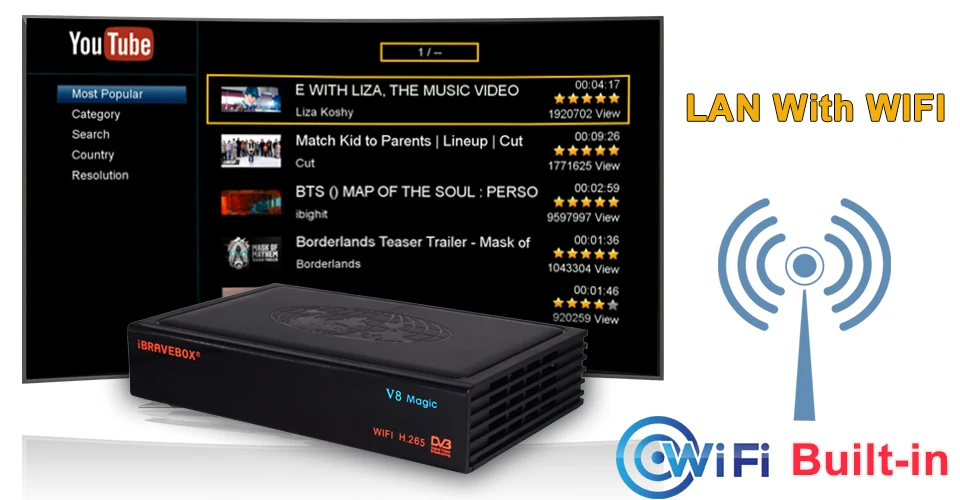 

Built-wifi DVB S2 Satellite decoder 1080P HD Set-top Box DVB-S/S2 M3U Xtream Stalker IPTV Box PowerVu Biss Key DRE Sat Receiver
