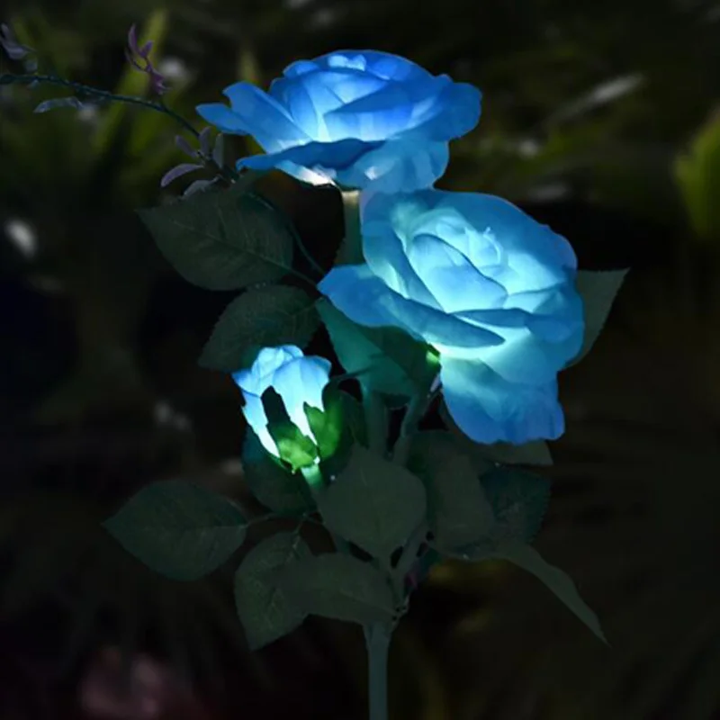 

LED Solar Lawn Light For Garden Decor Outdoor Waterproof IP65 Powerful Outdoor Solar Lamp For Garden Color Flickering 3LED ROSE