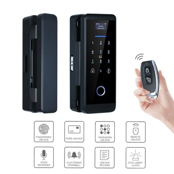 

Smart Glass Door Fingerprint Lock Intelligent Audio Navigation Doorbell Device Anti-Peep Anti Decode Touchscreen