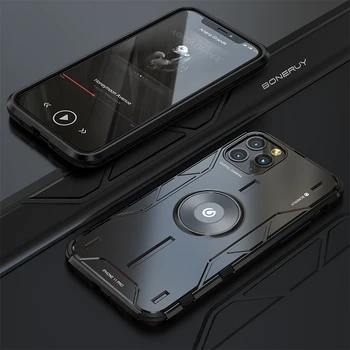 

Luxury Shockproof Aluminum Phone Armor Case For Apple iPhone 11 Pro Max X XS Max XR Hard Metal Full Protection Back Cover 11Pro
