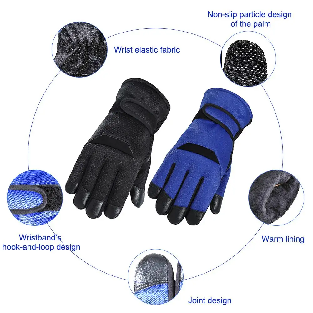 Windproof Winter Warm Gloves Men Women Ski Gloves Snowboard Gloves Motorcycle Riding Winter Anti-slip Snow Glove Mittens