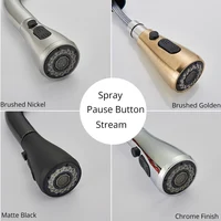 Rozin Chrome ก๊อกน้ําห้องครัวดาดฟ้าติดตั้งดึง Spout อ่างล้างจาน TAP ระดับเดียว Stream Sprayer หัวฉีด TAP 6