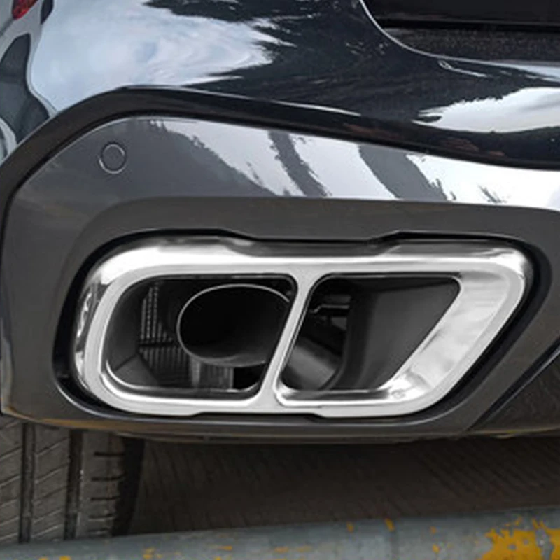 2 шт. глянцевый черный хром для нового BMW X5 G05 X7 G07 2019 2020 модель выхлопной трубы из