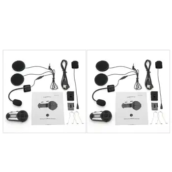 

2pcs FM Motorcycle Intercom Helmet Headset T20S Radio Hands-Free Wireless Helmets Intercomunicadores Moto Music