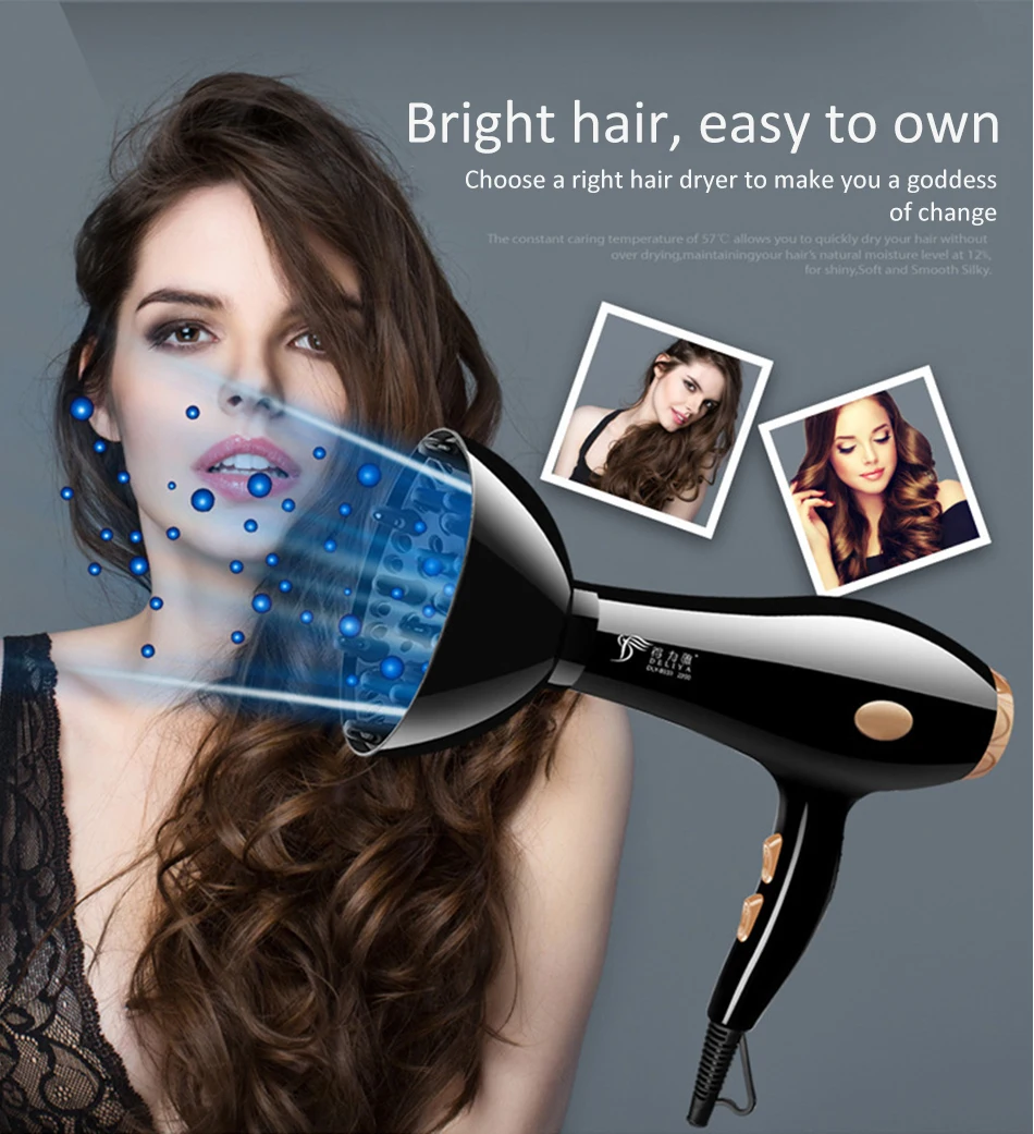 Secador de cabelo para salão, com tomada