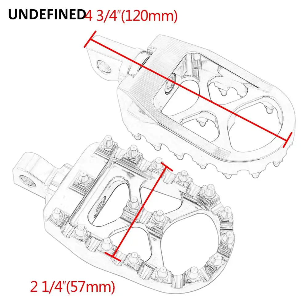 MX Foot Pegs Motorcycle Wide Fat Footpegs Bobber 360 Roating Footrests For Harley Dyna Fatboy Sportster Iron 883 Street Bob