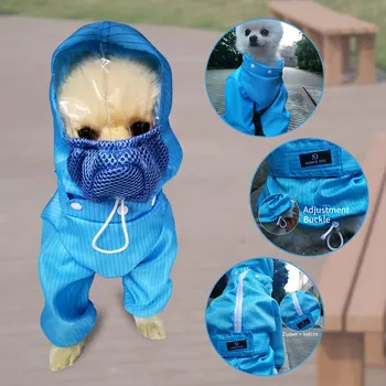 

Pet Special Polyester Fiber Full Surrounded Protective Mask With Non-Disposable Removable Adjustable Dag Clothes