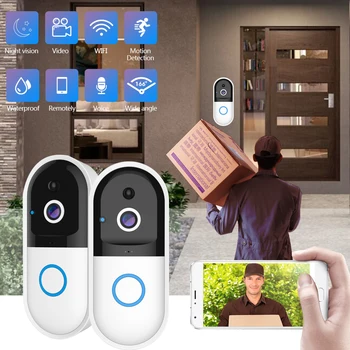 

Potofo Wi-Fi Outdoor Home Security IP Camera Wireless HD Waterproof Night Vision - Two Way Audio Home Security Network Camera