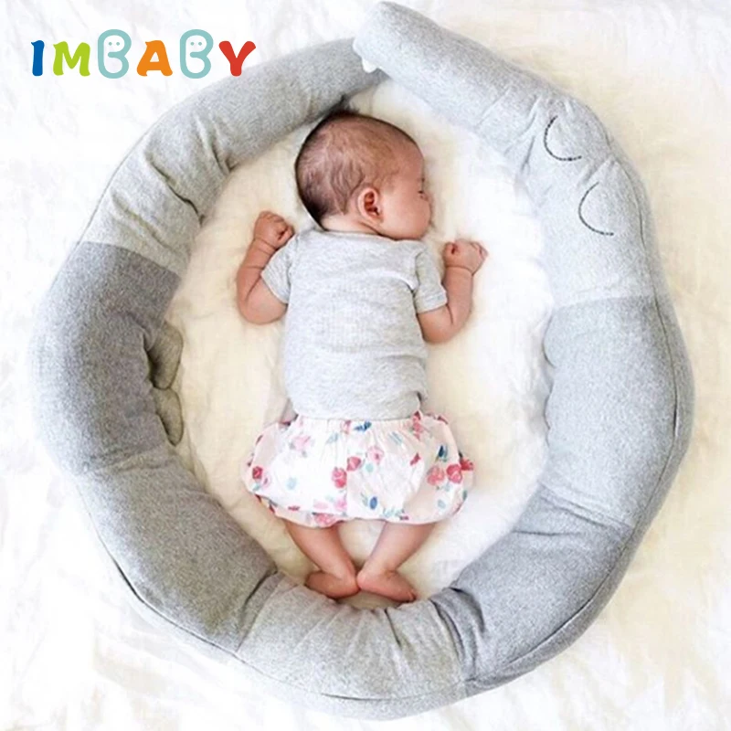 

IMBABY 205cm Newborn Baby Bed Bumper Children Crocodile Pillow Bumper Infant Crib Fence Cotton Cushion Room Bedding Decoration