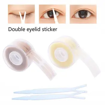 

600pcs/set Of S/L Round Double Eyelid Tape Mesh Invisible Fiber Double Eyelid Tape With Y-shaped Fork Eye Makeup Tool