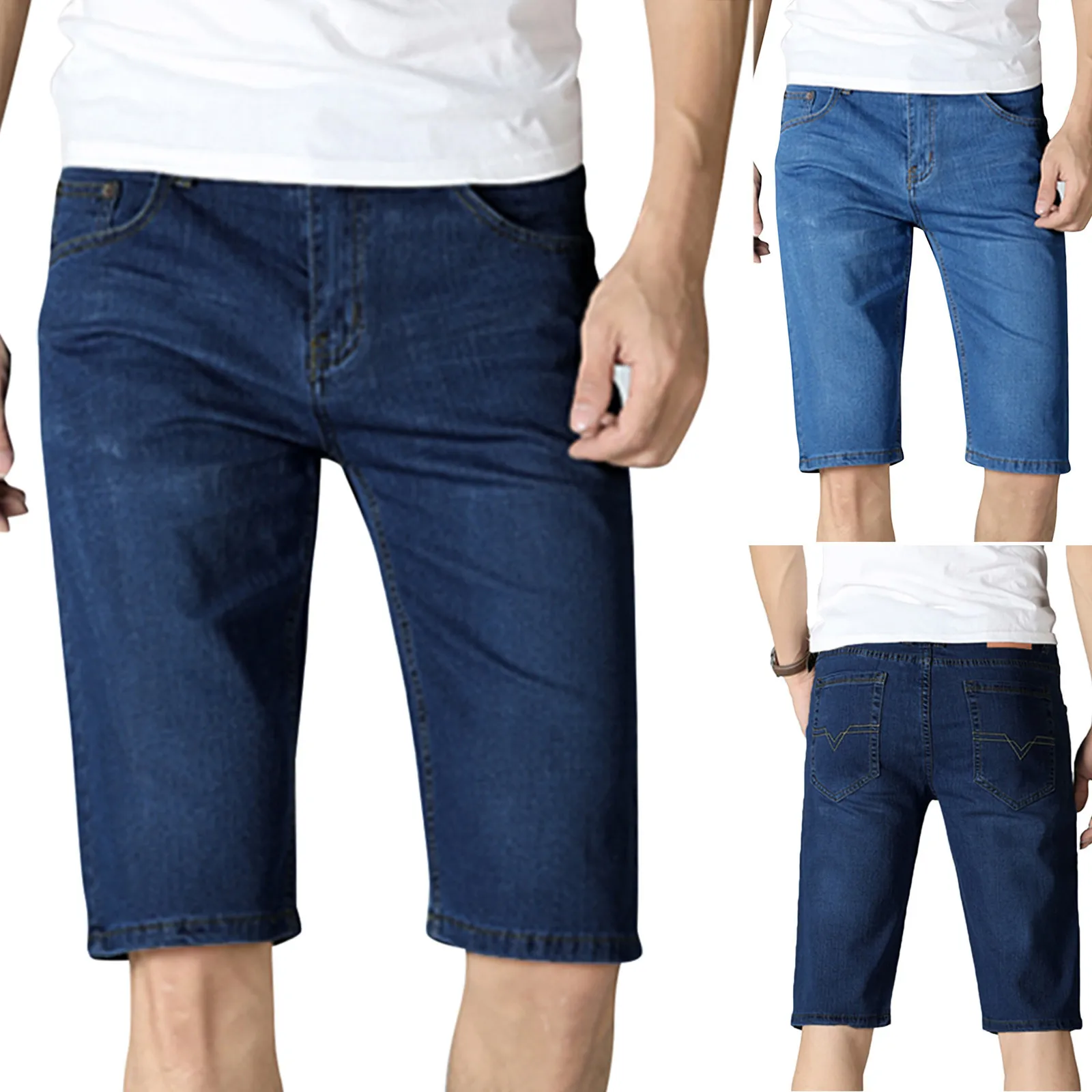 2021 Men's Spring And Summer New Jeans Casual Solid Color Straight Pants Jeans Pant Comfy High Quality Casual Jeans Dropshipping 1