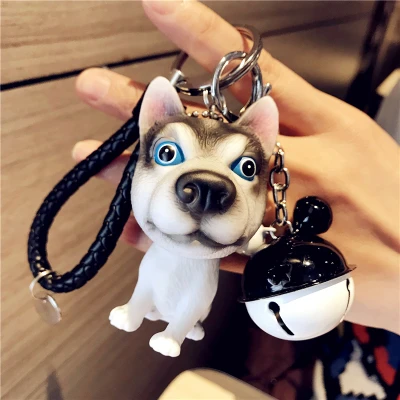 Husky Dog ключи, колокольчики и кольца-подвески Корейская симпатичная цепочка для ключей, кольцо и Веревка Персональный креативный подарок Пряжка для ключей - Цвет: A9