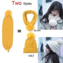 Меховая шапка из лисьего меха, женская шапка, Зимний вязаный широкий берет-Боб, Femme Hiver, толстая шапка с помпонами, женский зимний теплый шарф, шапки