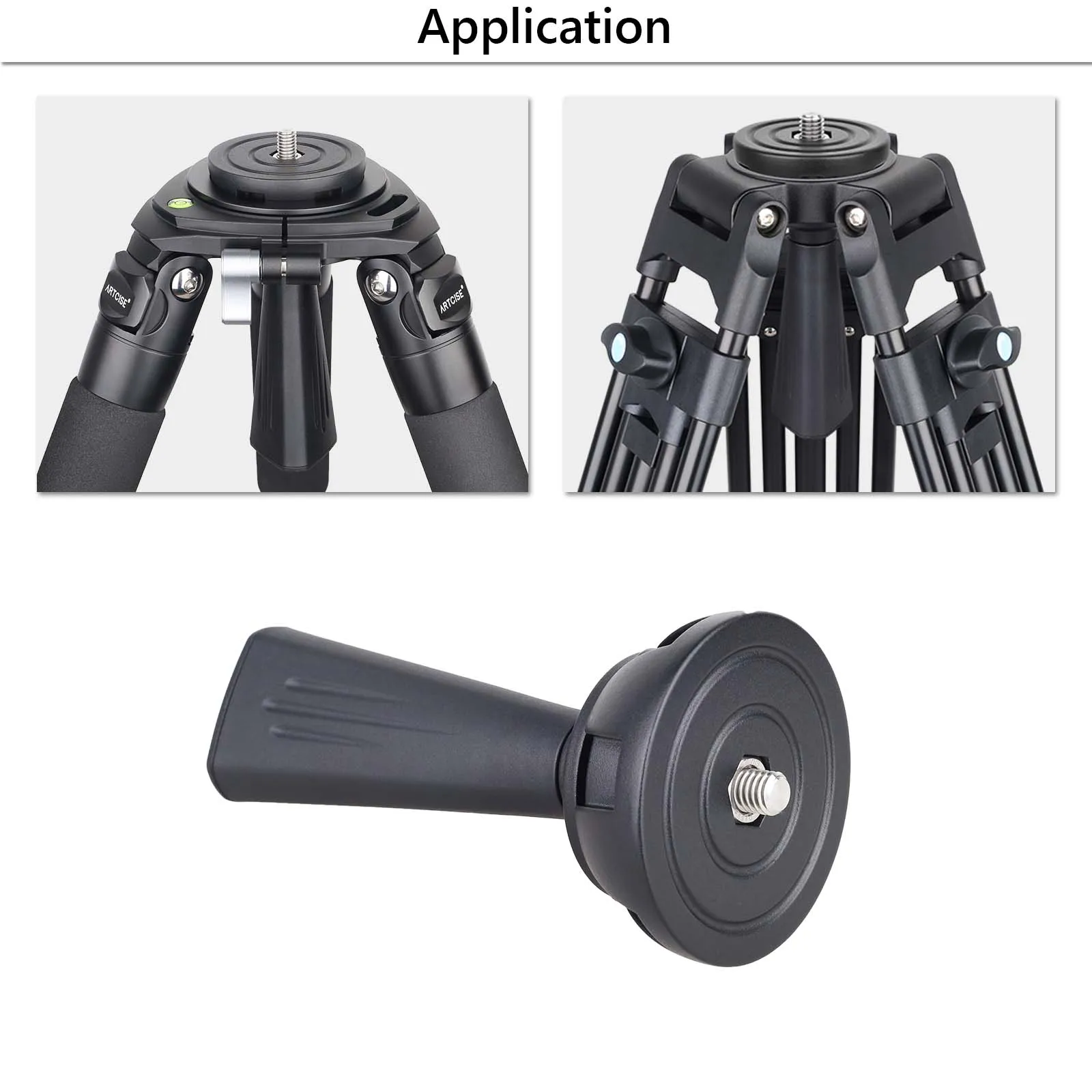 Description Picture 4 of itemBL75 Universal Aluminum Alloy Bowl Adapter 75mm Half Ball Bowl Leveler Adapter for Tripod Monopod Fluid Hydraulic Ball Head DSLR