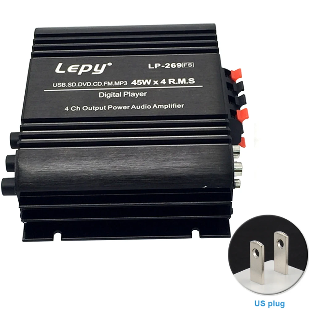 LP 269S адаптер мультимедиа 4 канала 12 В 5A усилитель цифровой универсальный автомобильный аудио звук мини Bluetooth плеер электронная мощность