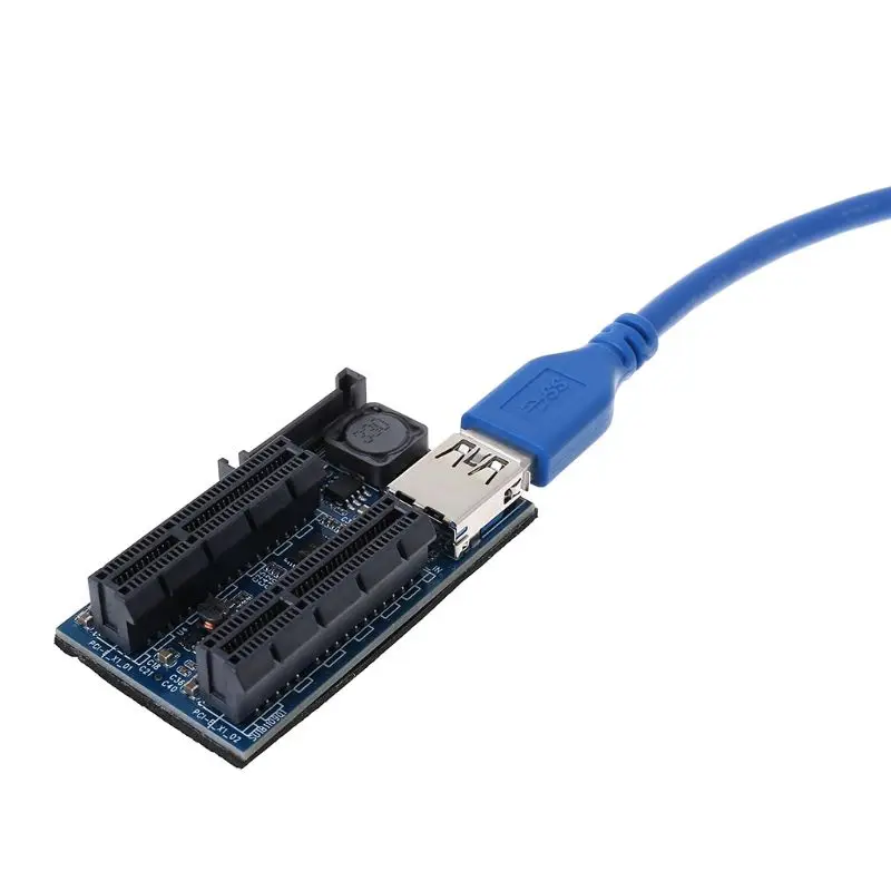 Добавить на карту Райзер-карта PCIE адаптер PCI Express USB 3,0 Raiser Riser PCI-E удлинитель PCIE X1 в двойной порт PCI E X4 карта расширения