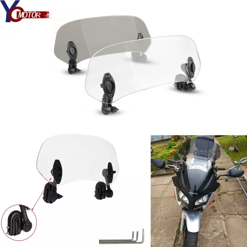 

Motorcycle Risen Adjustable Windscreen Windshield Extend Air Deflector for HONDA Shadow 750 600 1100 Forza 125 250 300 X-ADV