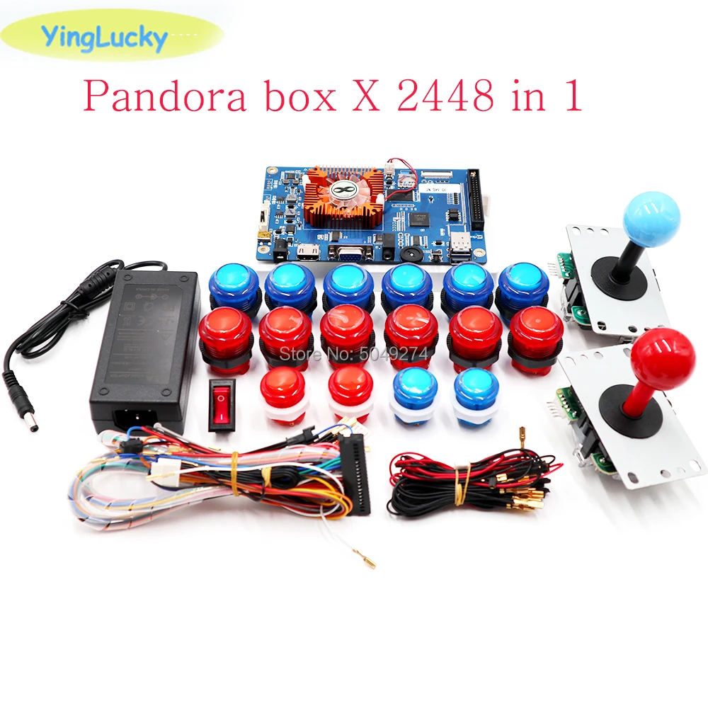 Pandora Box 3D WiFi 2448 kit DIY Arcade Kit LED push buttons SANWA 5pin Joystick Arcade
