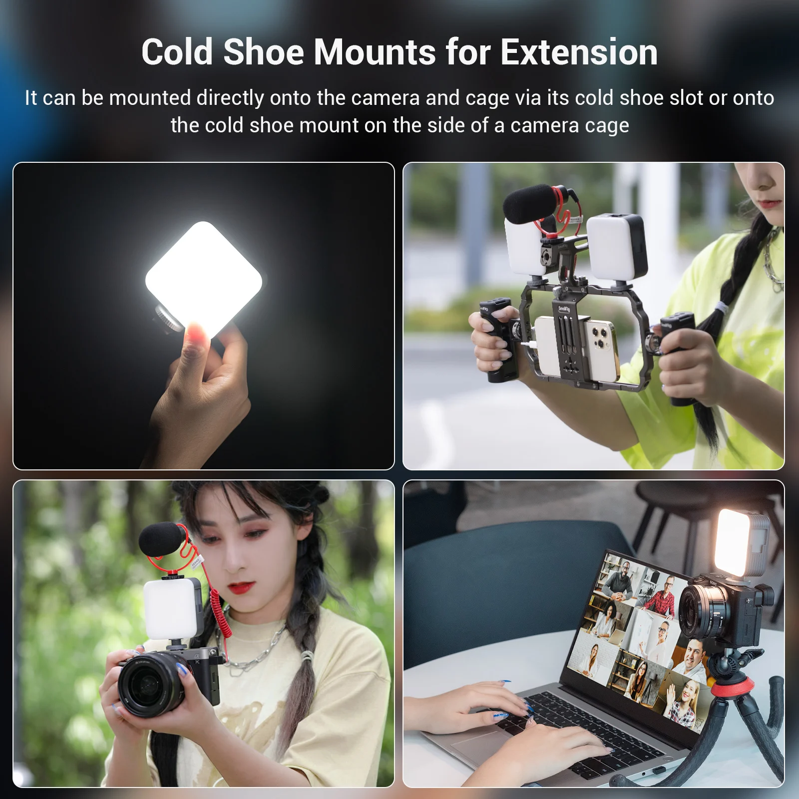 Smallrig Portátil Conduziu a Luz da Câmera de Vídeo 96 Grânulos do Diodo Emissor de Luz para a Iluminação Video da Fotografia Recarregável 2200mah Cri 95 Mais 27006500k - Image 4