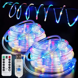 7/12M Outdoor Waterproof IP65 Tube Rope with Light String Lights Christmas Home Decoration Christmas Party Wedding Holidays