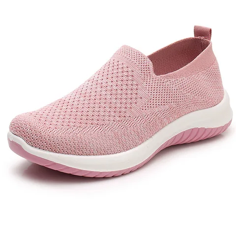 women sneakers 2022 new solid color casual slip-on mesh light comfortable breathable flats sneakers women shoes