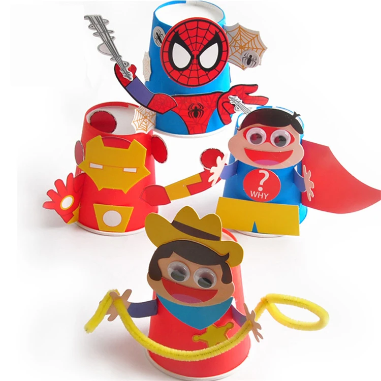 Детский сад много художественных ремесел diy игрушки; Железный человек паук diy рукоделье чашка дети развивающие для детей игрушки девочка/мальчик подарок