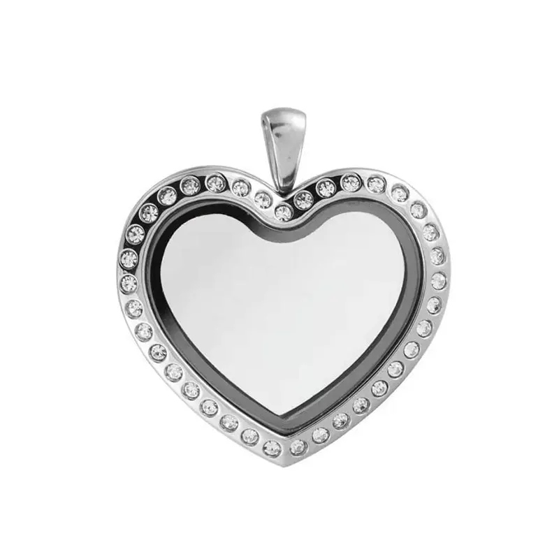 

316L Stainless Steel Magnet Hinged 30mm Heart Shape Locket For Custom Floating Charms Keepsake Xmas Gift