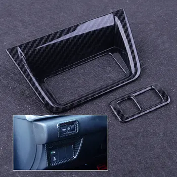 

DWCX 2PCS Car ABS Carbon Fiber Style Left Console Function Button Trim Fit for Honda Accord 2018 2019