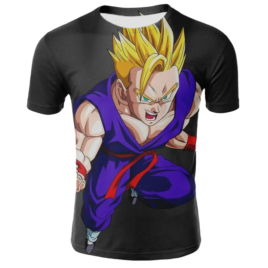Мужская футболка Dragon Ball 3D печать футболка Гоку драгонболл зет анимация высокое качество удобная дышащая Повседневная футболка с круглым вырезом