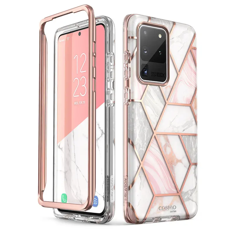 Чехол бампер для Samsung Galaxy S20 Ultra i Blason Cosmo с блестящим мраморным покрытием всего