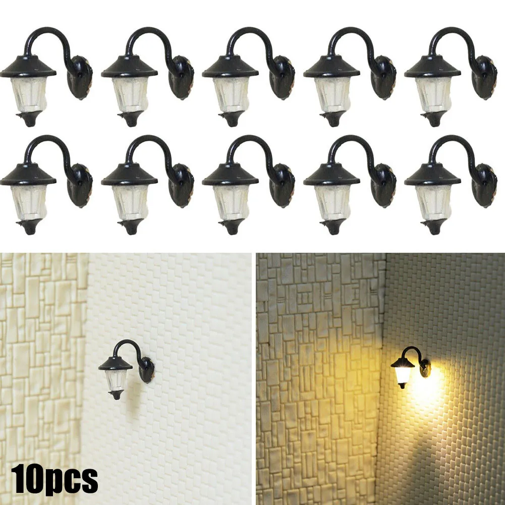 Lamps 10 1:87 h0 Scenery Scale Wall Lamps Outdoor Street 1-Lamp For Ho Train Model Building Ornament Lampshade For Oil Lamp three dimensional night lamp,led table lamp,night light,lamp decoration,miniature lamp