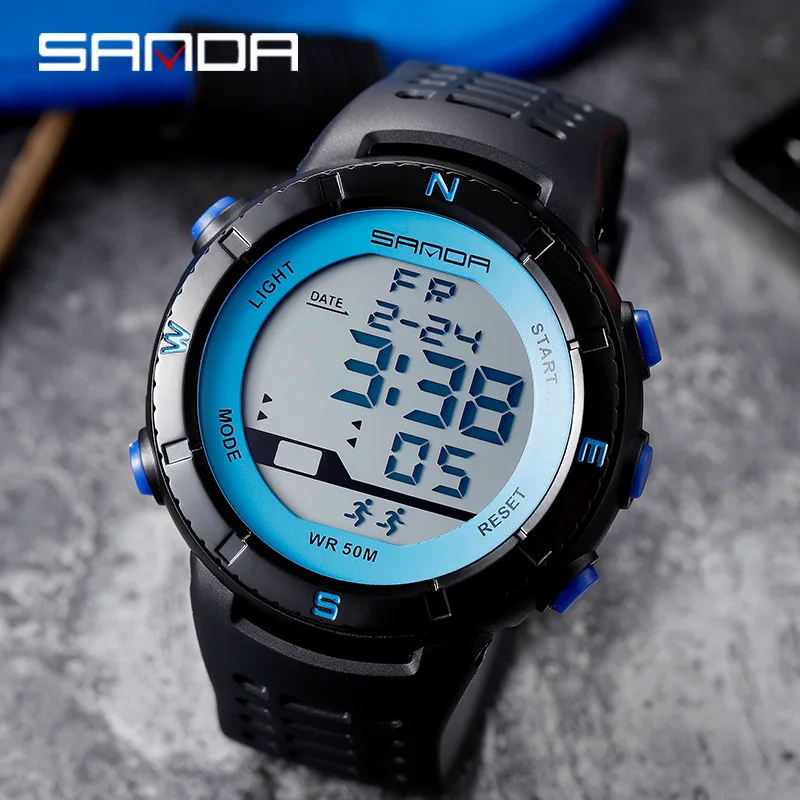 

2019 Hot Men's Sports Watch Fashion Silicone Military Waterproof Watch Sports Simulation Electronic Men's Watch Hour Clock