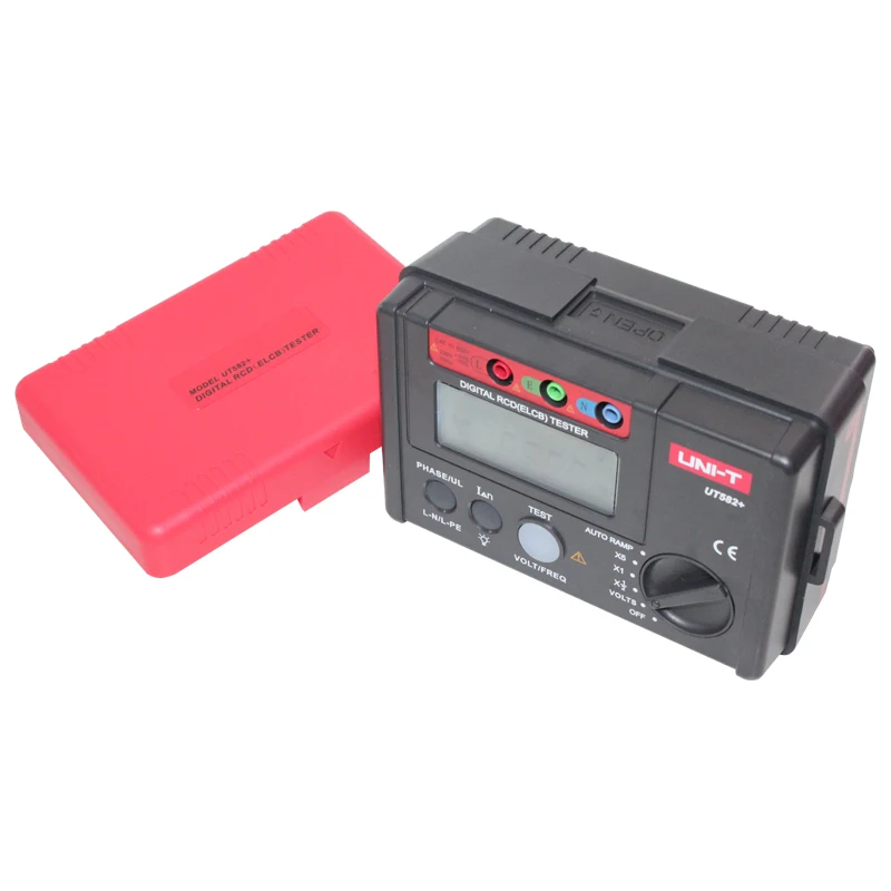UNI-T UT582+ Digital RCD(ELCB) Tester; Leakage Switch Tester / AUTO RAMP Test / Voltage and Frequency Test
