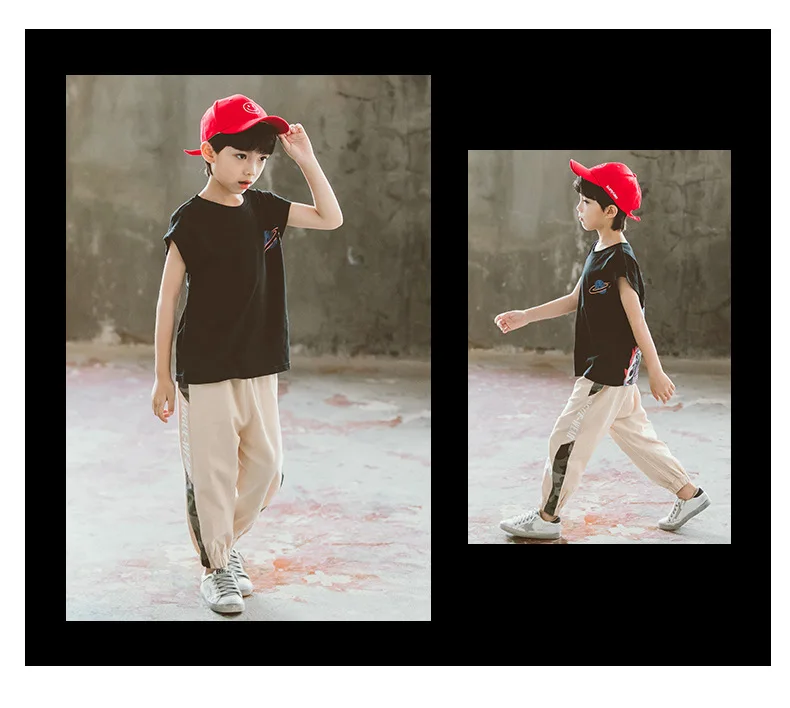 Летняя повседневная одежда для мальчиков-подростков модная футболка с абстрактным принтом и короткими рукавами и круглым вырезом