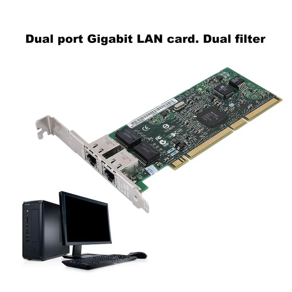 Для Intel 82546EB 8492MT двухпортовый PCI Gigabit Серверная сетевая карта 1000 Мбит/с