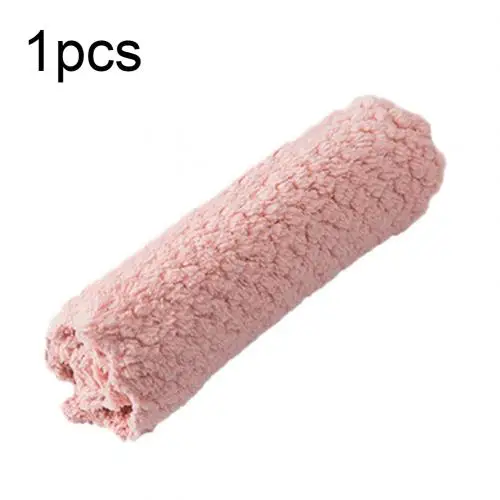Pink 1pc 1/2 шт. Кухня Сильная вода впитывающая Чистящая салфетка для мытья посуды с защитным напылением от жирных следов и автомобили Полотенца - Цвет: Pink 1pc
