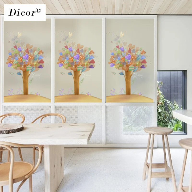 Dicor Free Customize Stained Static Cling Window Film Frosted Opaque Privacy Gl Sticker Home Decor Digital Print Blt207 Aliexpress Static Cling Window Film Frosted Opaque