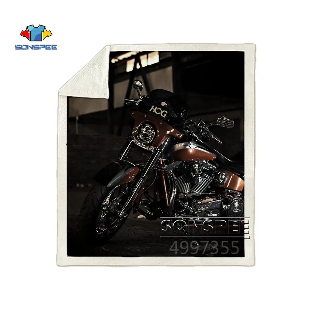 4 SONSPEE мотоцикл свитер harajuku для детей и взрослых 3D печатных одеяло Теплый диван одеяло покрывало путешествия постельные принадлежности магазин при фабрике K126 - Цвет: 4