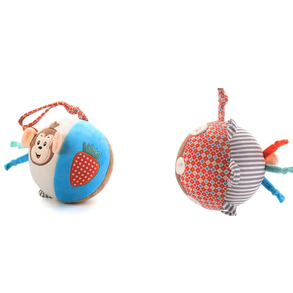 Kuulee Baby Wind Chime Мультфильм Рука ловля мяча плюшевая погремушка украшение для кровати для утешения и тренировки ребенка мультфильм мяч