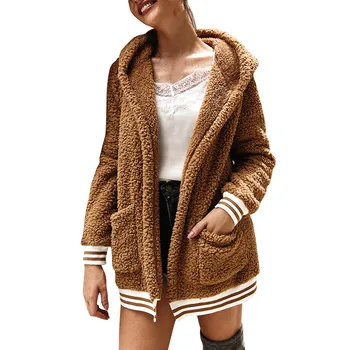 

Winter Women High Quality Faux Fur Coat Luxury Long Fur Coat Loose Lapel OverCoat Thick Warm Plus Size Hoodie Plush Coats