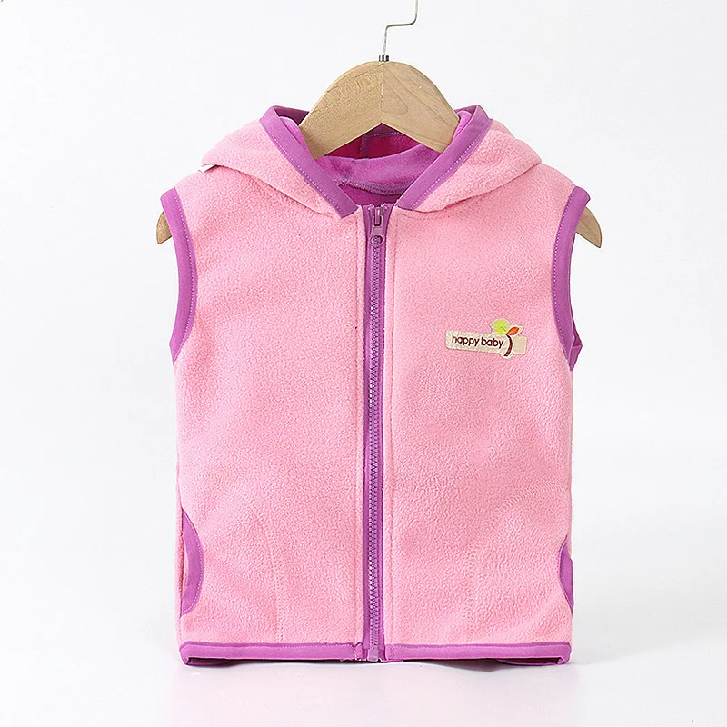

Girl Autumn and Winter New Children's Fleece Girls Vest Warm Hooded Coat Children's Clothes Baby Girl Winter Clothes Big Kids