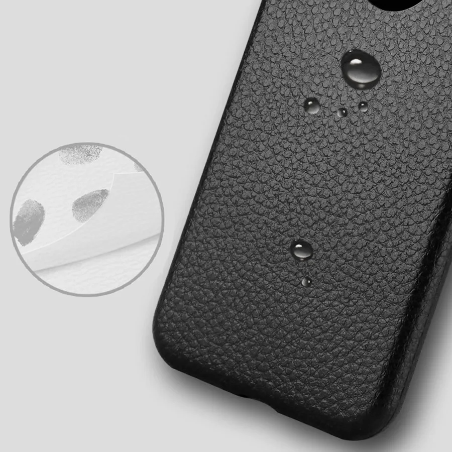 100Pcs/Lot Silm Litchi Leather Soft TPU Case For