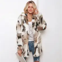 LANSHIFEI Fourrure Femme пальто из искусственного меха Casaco De Pele Casacas Para Mujer пальто из искусственного меха зимнее женское пальто