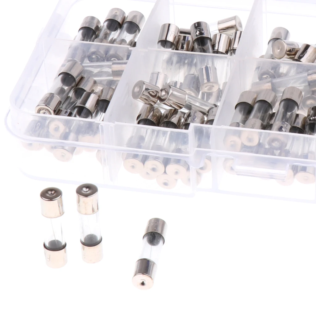 Perfeclan 10pc fuse holder inline screw type AGC 100Pcs Glass Tube Fuses Kit