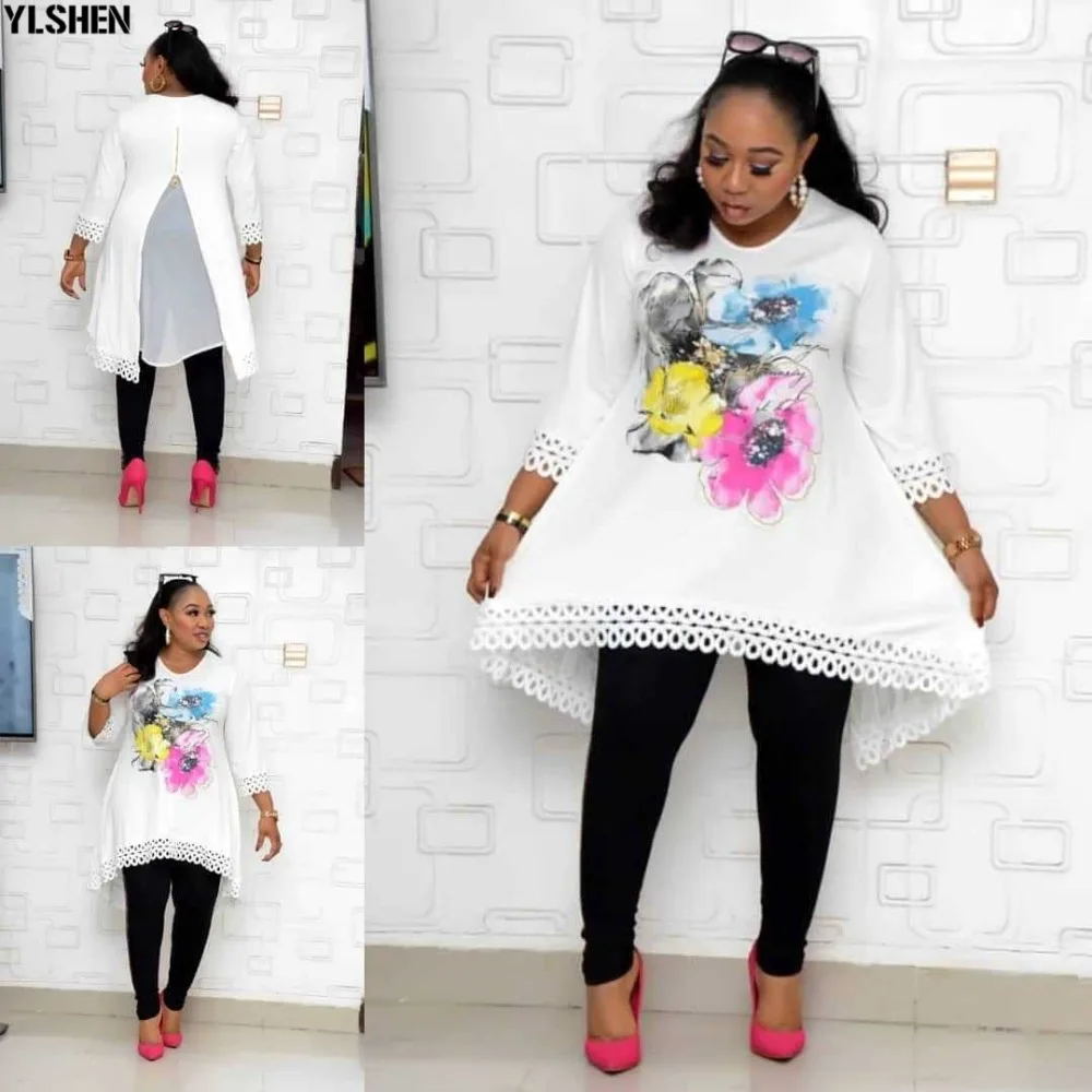 African Dresses for Women 2 Piece Set Dashiki Print Hot Drilling African Clothes Bazin Broder Riche Fashion Robe Africaine Femme 03