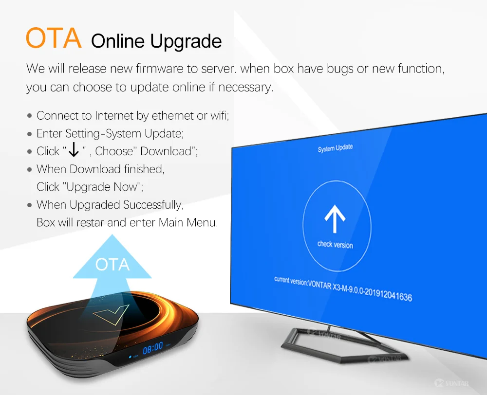 Vontar x3 8k 4gb 128gb android 9.0
