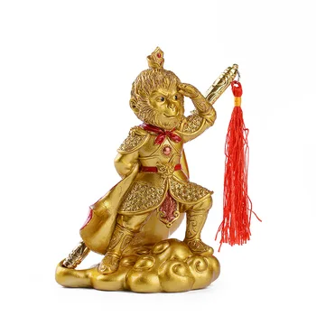 

Tea Pet Decoration Son Goku Statue Tea Ceremony Discoloration Monkey King Arts Sculpture Creative Resin Crafts Car Interior Display Decoration R3008