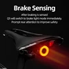 ROCKBROS Smart Bicycle Rear Light Auto Start/Stop Brake Sensing IPx6 Waterproof LED USB Rechargeable Flashlight Bike Accessories ► Photo 2/6