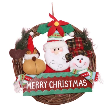 

1Pcs Christmas Wreath for Front Door Wreaths Decorations Seasonal Home Decor for New Year Front Door Ornaments