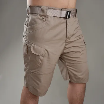 Multi-pocket Tactical Cargo Shorts Men Khaki Jogger Outdoor Waterproof Military Casual Loose Men Shorts 5